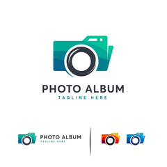 Colorful camera photo album  design.