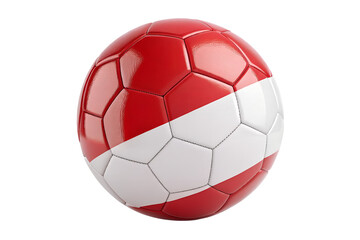 Naklejka premium Austria soccer ball patriotic isolated on transparent or white