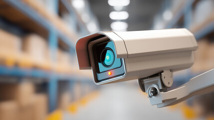 Security Camera Surveillance System in Warehouse Storage Area