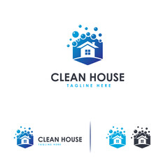 Clean house  design with bubbles.