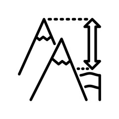 Elevation line icon