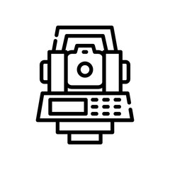 Total Station line icon