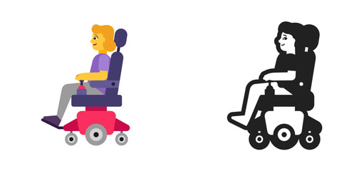 Person in Manual Wheelchair Purple