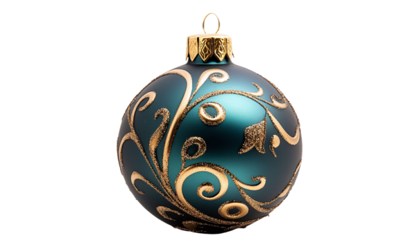 Christmas ornament isolated on transparent background.