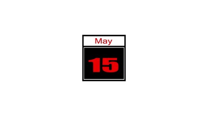 15 may. Calendar appearing, with the pages dropping down to the date . Calendar appearing, with the pages dropping down to the date