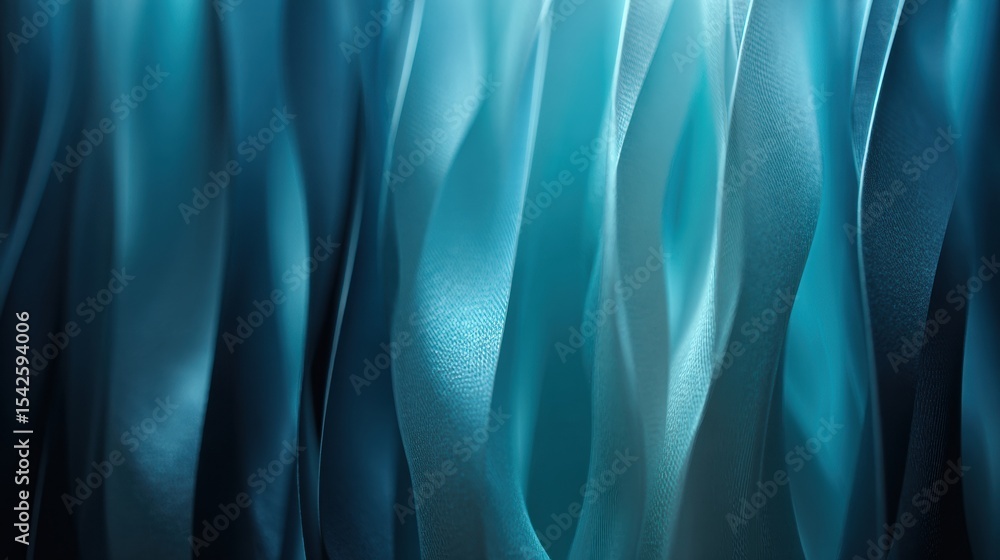 Poster Layered Blue Tones Create a Serene Atmosphere Evoking Tranquility and Calm in Slow-Motion Undulating Waves
