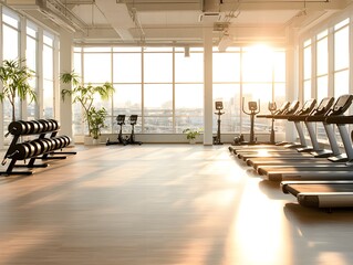 "Modern Gym Equipment in Fitness Center"