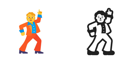 Naklejka premium Dancer Orange