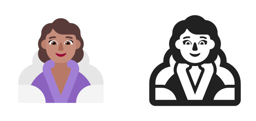 Person in Steam Bath Medium Purple