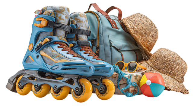 hiking boots on white background