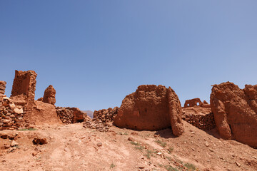 Fototapeta premium Scenic views of Telouet Kasbah near Marrakech, west Morocco