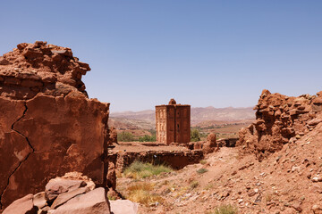 Scenic views of Telouet Kasbah near Marrakech, west Morocco