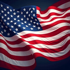Fototapeta premium american waving flag background