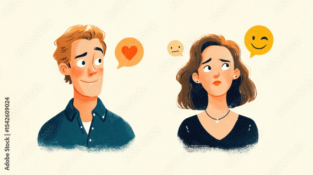 Aufkleber Expressing Emotions in Relationships Through Understanding Feelings and Communication Techniques for Better Connections