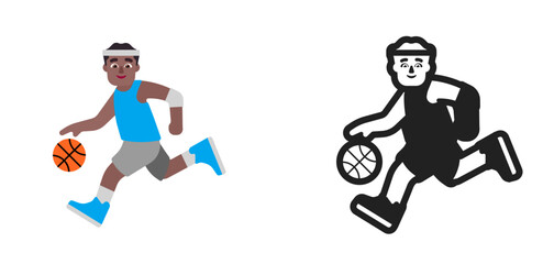 Basketball Player Brown Blue