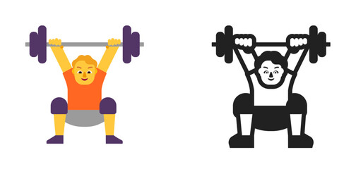 Weight Lifter Orange