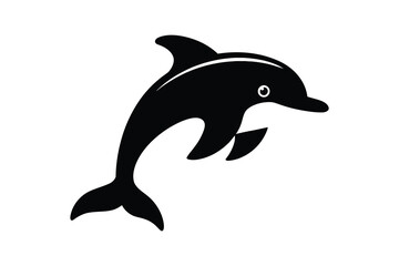 Fototapeta premium Cute dolphin illustration in flat clean vector graphic style