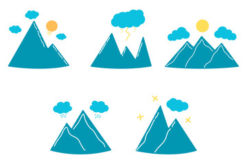 Mountain View Icon Set Design