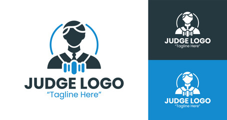 Minimalist and Elegant Judge Logo Designs for Court and Legal Services Branding