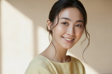 笑顔の若い女性 Generative AI