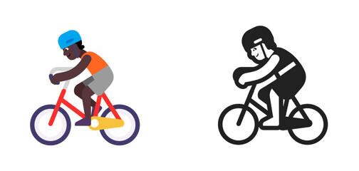 Fototapeta premium Cyclist Dark Orange