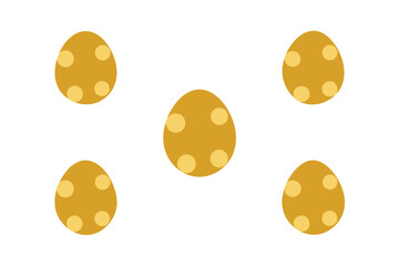 Obraz premium Seamless Easter Egg Pattern with Gold Foil Texture for Spring Designs