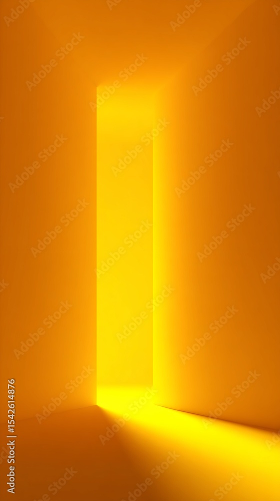 Poster digital rendering: yellow interior with light source