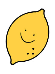 シンプルなレモンのイラスト素材