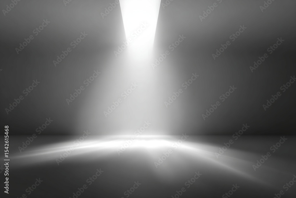 Poster grayscale studio backdrop with overhead lighting