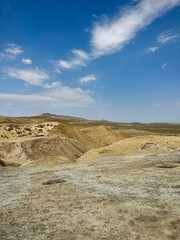 Mud volcano in Azerbaijani desert