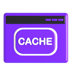 cache website 3d icon illustration
