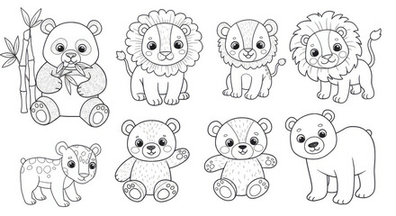 coloring animal book for children 