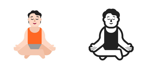 Person Sitting Pale Orange