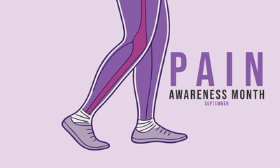 Pain Awareness Month. Pain concept design.