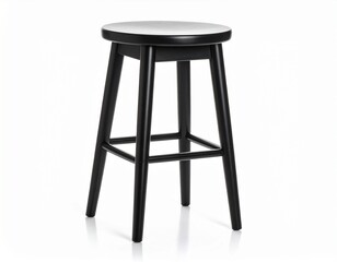 black chair isolated on white background 