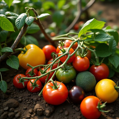 tomatoes on the vine
