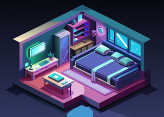 Fototapeta premium 3d room vector