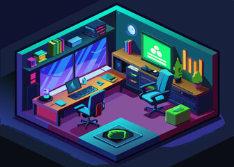 Fototapeta premium 3d room vector