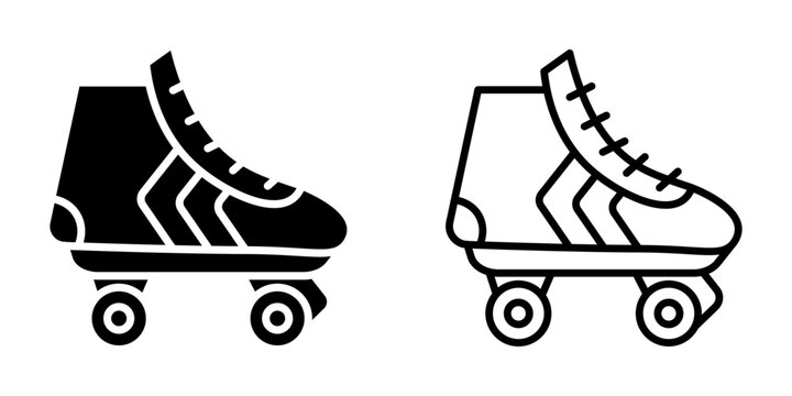 Roller skate icon on white background
