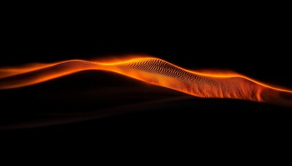 Fiery Desert Dune at Night.