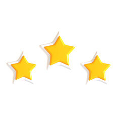 achievement stars game 3d icon illustration