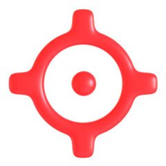 crosshair game 3d icon illustration