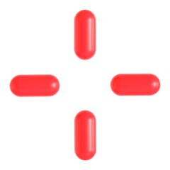 crosshair game 3d icon illustration