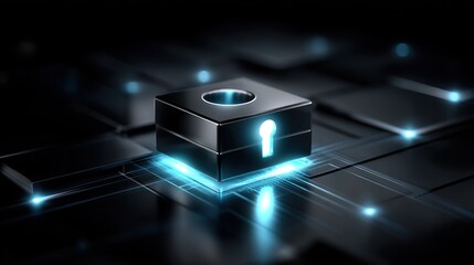 Dark, futuristic security box
