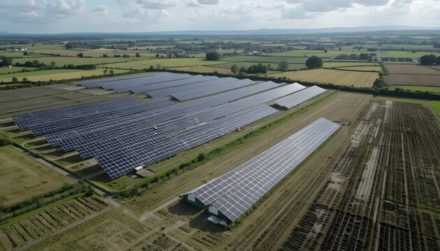 "Solar farms replacing old potato fields in rural Ireland"

