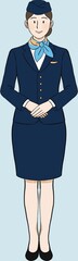 Obraz premium woman flight attendant illustration