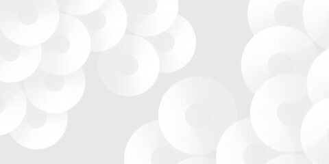 Abstract white glowing geometric lines on gray background. Modern shiny blue circle simple abstract art background