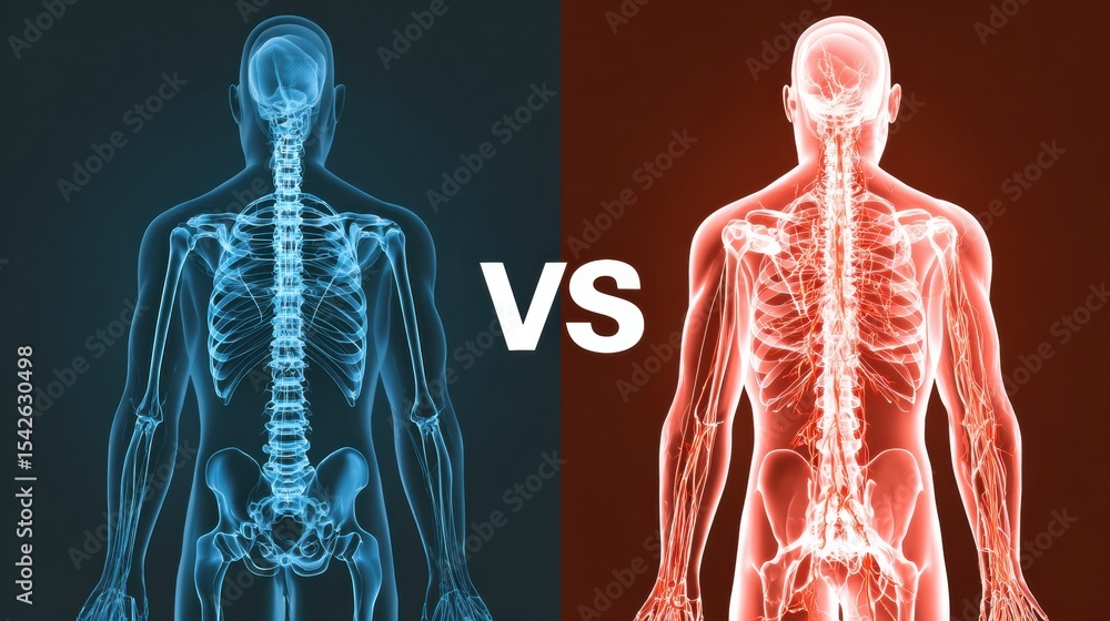 Poster Understanding the Differences Between Nerve Pain and Muscle Pain in a Visual Infographic Layout
