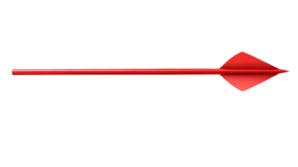 Title: Red 3D Arrow Icon Isolated on White Background for Graphic and Web Design