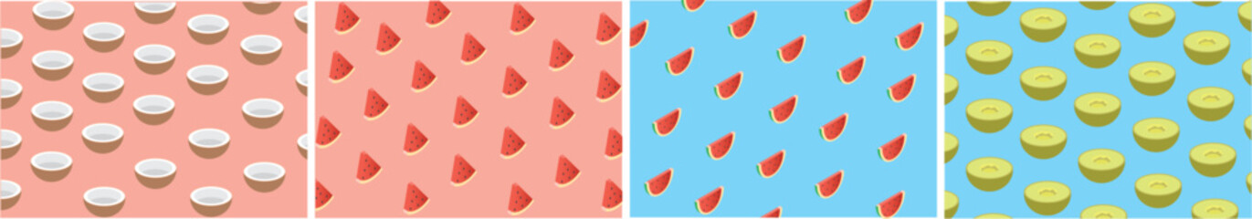 isometric pattern of fruits